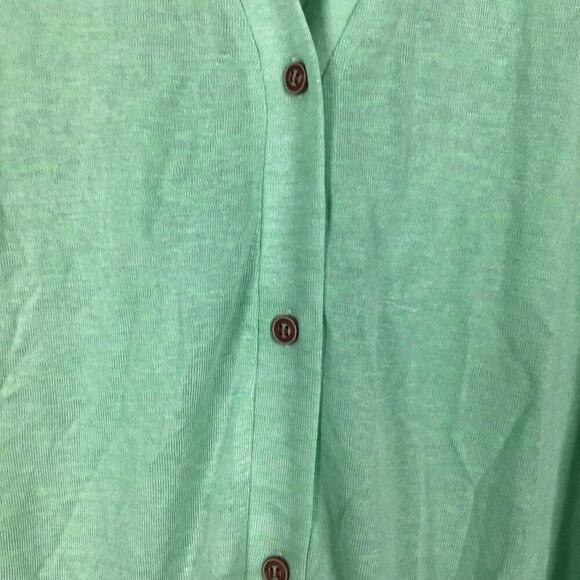 Merokeety Long Green Teal Button Cardigan Sweater Minimalistic Cottagecore Large - Picture 11 of 14